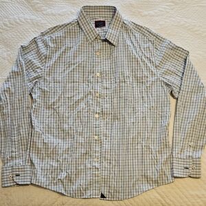 UNTUCKit Blue and White Checkered Casual Shirt